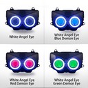 001 Kawasaki Ninja 250R 2008-2012 Headlight Frontlapm Led Angel Eyes